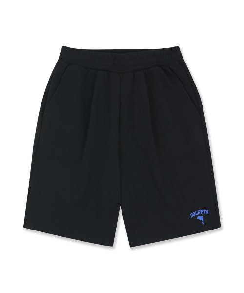 DOLPHIN WAVE APPAREL（ドルフィンウェーブアパレル）の「ドルフィンアーチロゴシリコンプリントワンタックスウェットショーツブラック（その他パンツ・メンズ・その他・MEDIUM/LARGE/X-LARGE）」の3枚目の写真