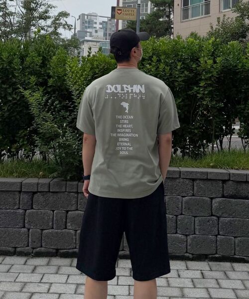 DOLPHIN WAVE APPAREL（ドルフィンウェーブアパレル）の「ドルフィンアーチロゴシリコンプリントワンタックスウェットショーツブラック（その他パンツ・メンズ・その他・MEDIUM/LARGE/X-LARGE）」の16枚目の写真