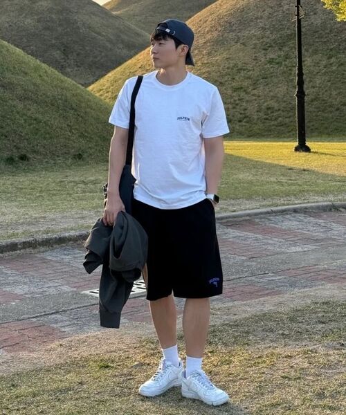 DOLPHIN WAVE APPAREL（ドルフィンウェーブアパレル）の「ドルフィンアーチロゴシリコンプリントワンタックスウェットショーツブラック（その他パンツ・メンズ・その他・MEDIUM/LARGE/X-LARGE）」の17枚目の写真
