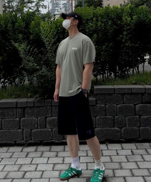 DOLPHIN WAVE APPAREL（ドルフィンウェーブアパレル）の「ドルフィンアーチロゴシリコンプリントワンタックスウェットショーツブラック（その他パンツ・メンズ・その他・MEDIUM/LARGE/X-LARGE）」の18枚目の写真
