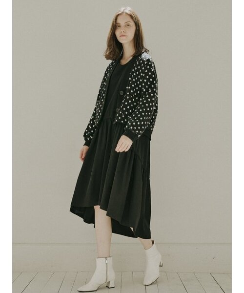 AVANT-G(アバン)の「Dot Jacquard Knit Cardigan - BLACK(カーディガン/ボレロ・レディース・その他・FREE)」の3枚目の写真
