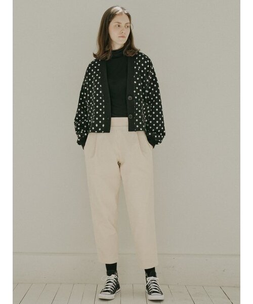AVANT-G(アバン)の「Dot Jacquard Knit Cardigan - BLACK(カーディガン/ボレロ・レディース・その他・FREE)」の5枚目の写真