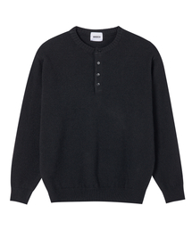 AKECII（アケシ）の「マルク ヘンリーネック ニット_ブラック（ニット/セーター）」