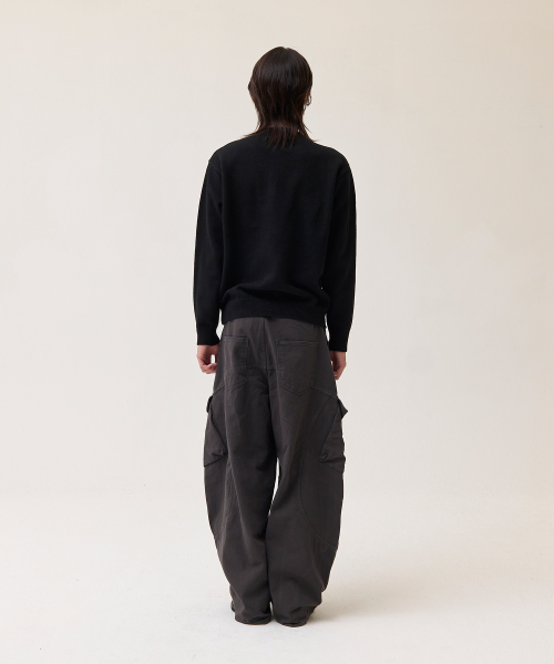 AKECII(アケシ)の「マルク ヘンリーネック ニット_ブラック(ニット/セーター・メンズ・その他・ONE SIZE)」の7枚目の写真