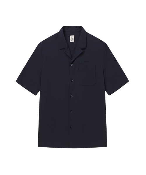 Stretch Short Sleeve Shirt_Navy