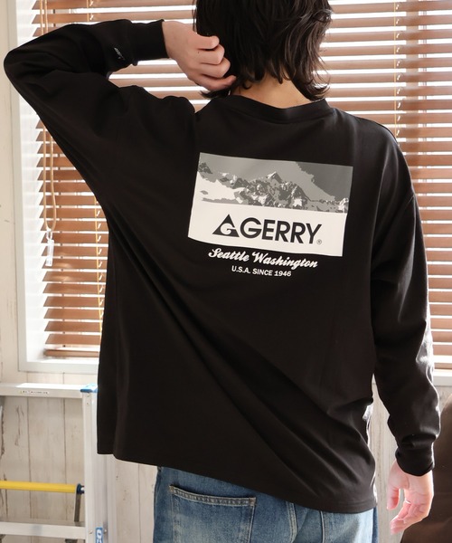 GERRY(ジェリー)の「【GERRY/ジェリー】バックプリント ロングスリーブTシャツ(Tシャツ/カットソー・メンズ・ホワイト/アッシュグレー/ブラック・LL/L/M)」の3枚目の写真