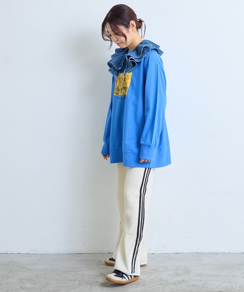 MARKEY'S(マーキーズ)の「ワッフルラインフレアーパンツ/おとな(その他パンツ・レディース・オフホワイト/イエロー/ブルー・160cm)」の7枚目の写真