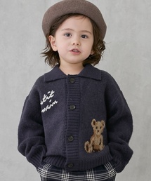 petit main | 【ウォッシャブル】モチーフカウチンニットはおり(カーディガン/ボレロ)