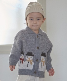 petit main | 【ウォッシャブル】モチーフカウチンニットはおり(カーディガン/ボレロ)