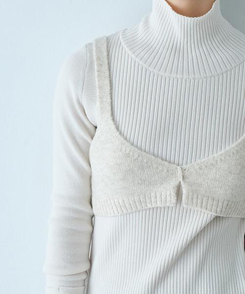 CODE A(コードエー)の「M cloudy bra tops(ニット/セーター・レディース・オフホワイト/ブラック/ライトブルー・00)」の2枚目の写真