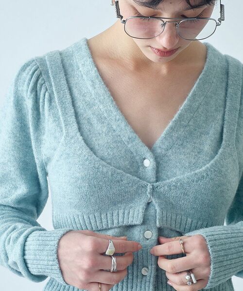 CODE A(コードエー)の「M cloudy bra tops(ニット/セーター・レディース・オフホワイト/ブラック/ライトブルー・00)」の3枚目の写真