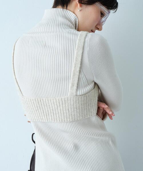 CODE A(コードエー)の「M cloudy bra tops(ニット/セーター・レディース・オフホワイト/ブラック/ライトブルー・00)」の6枚目の写真