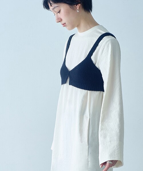CODE A(コードエー)の「M cloudy bra tops(ニット/セーター・レディース・オフホワイト/ブラック/ライトブルー・00)」の8枚目の写真