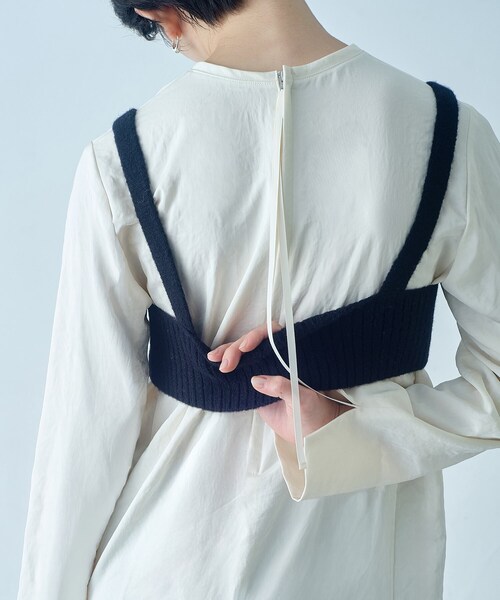 CODE A(コードエー)の「M cloudy bra tops(ニット/セーター・レディース・オフホワイト/ブラック/ライトブルー・00)」の9枚目の写真