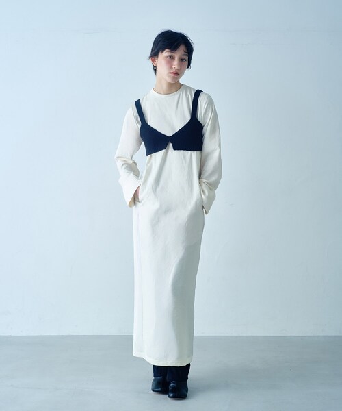 CODE A(コードエー)の「M cloudy bra tops(ニット/セーター・レディース・オフホワイト/ブラック/ライトブルー・00)」の10枚目の写真