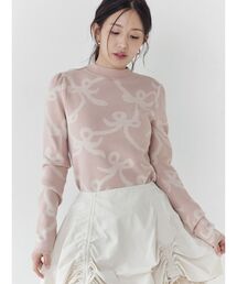 CALNAMUR | リボンパターンニット(ニット/セーター)