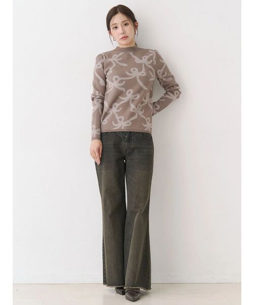 CALNAMUR（カルナムール）の「リボンパターンニット（ニット/セーター・レディース・ピンク/ベージュ・FREE）」の17枚目の写真