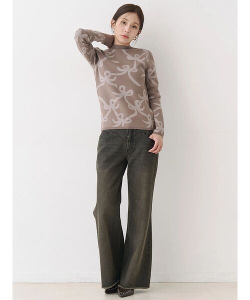 CALNAMUR（カルナムール）の「リボンパターンニット（ニット/セーター・レディース・ピンク/ベージュ・FREE）」の19枚目の写真