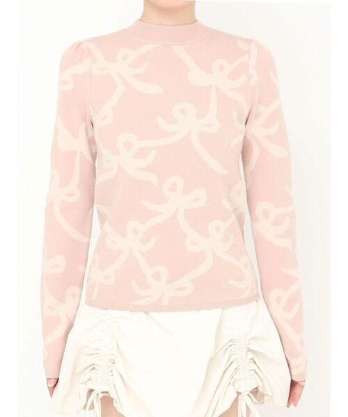 CALNAMUR（カルナムール）の「リボンパターンニット（ニット/セーター・レディース・ピンク/ベージュ・FREE）」の21枚目の写真