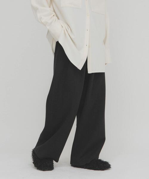 KBF（ケイビーエフ）の「ダンボールWIDEスウェットパンツ（その他パンツ・レディース・オフホワイト/グレー系その他/ブラック・ONE）」の2枚目の写真