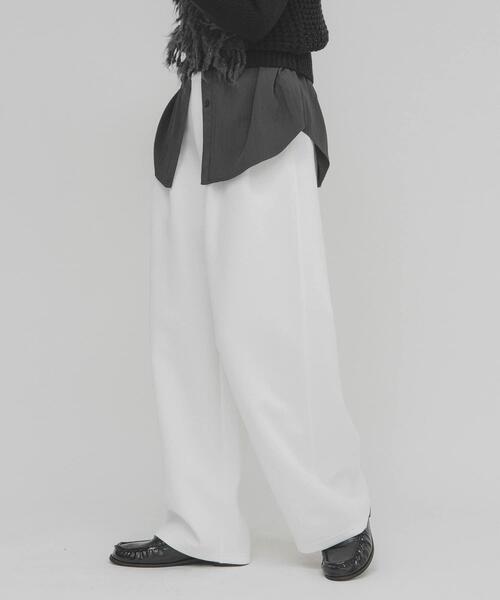 KBF（ケイビーエフ）の「ダンボールWIDEスウェットパンツ（その他パンツ・レディース・オフホワイト/グレー系その他/ブラック・ONE）」の6枚目の写真