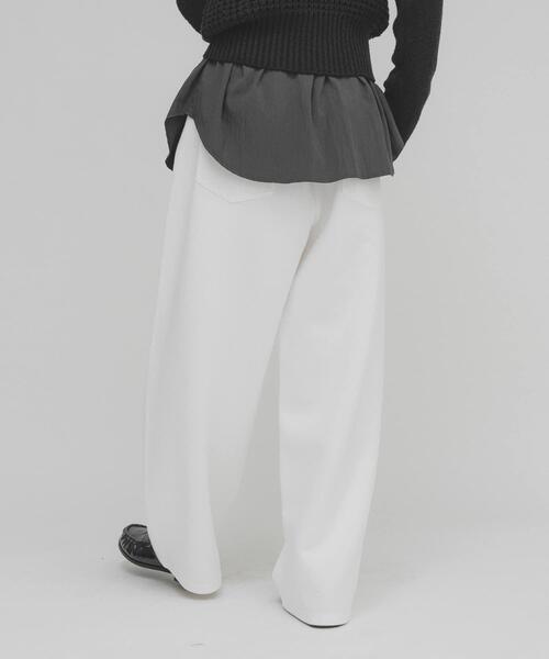 KBF（ケイビーエフ）の「ダンボールWIDEスウェットパンツ（その他パンツ・レディース・オフホワイト/グレー系その他/ブラック・ONE）」の7枚目の写真