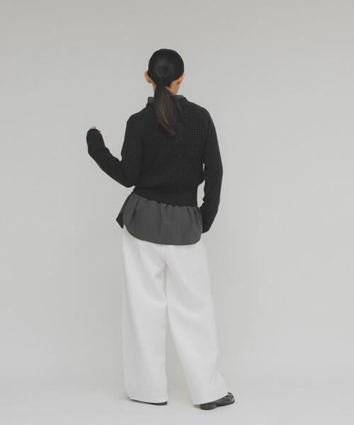 KBF（ケイビーエフ）の「ダンボールWIDEスウェットパンツ（その他パンツ・レディース・オフホワイト/グレー系その他/ブラック・ONE）」の10枚目の写真
