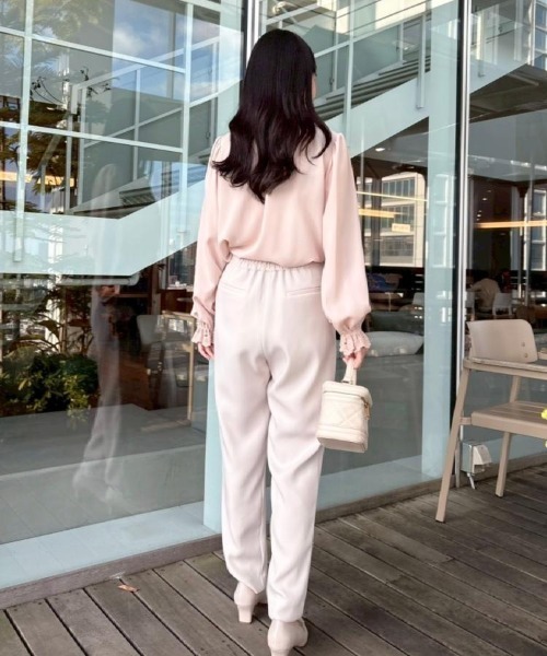 couture brooch（クチュールブローチ）の「【2WAY・ハレの日・通勤】エンブロレースブラウス（シャツ/ブラウス・レディース・アイボリー/ブラック/ライトグレー/ピンク・40/36/42/38）」の7枚目の写真