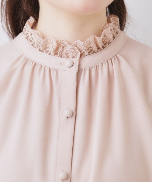 couture brooch（クチュールブローチ）の「【2WAY・ハレの日・通勤】エンブロレースブラウス（シャツ/ブラウス・レディース・アイボリー/ブラック/ライトグレー/ピンク・40/36/42/38）」の20枚目の写真