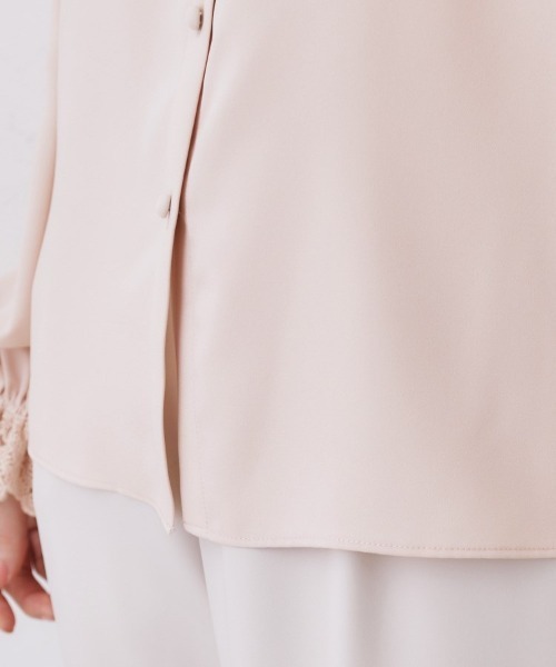 couture brooch（クチュールブローチ）の「【2WAY・ハレの日・通勤】エンブロレースブラウス（シャツ/ブラウス・レディース・アイボリー/ブラック/ライトグレー/ピンク・40/36/42/38）」の22枚目の写真