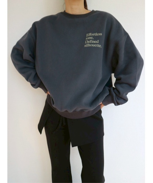 TRUNC(トランクエイティーエイト)の「Oversized Back LOGO Sweat / オーバーサイズバックロゴスウェット(スウェット・レディース・チャコールグレー/グレー・FREE)」の8枚目の写真