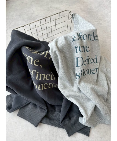 TRUNC(トランクエイティーエイト)の「Oversized Back LOGO Sweat / オーバーサイズバックロゴスウェット(スウェット・レディース・チャコールグレー/グレー・FREE)」の14枚目の写真