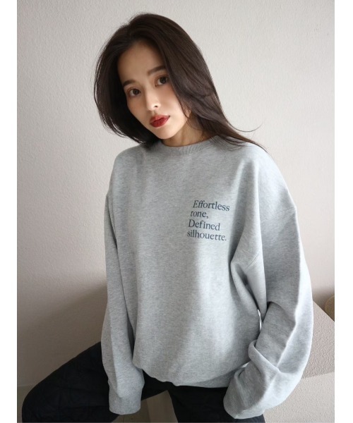 TRUNC(トランクエイティーエイト)の「Oversized Back LOGO Sweat / オーバーサイズバックロゴスウェット(スウェット・レディース・チャコールグレー/グレー・FREE)」の19枚目の写真