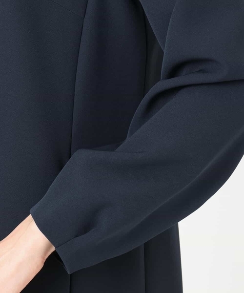 MK MICHEL KLEIN（エムケーミッシェルクラン）の「レース衿付きサックワンピース/防シワ/洗える（ワンピース・レディース・ネイビー・38）」の21枚目の写真