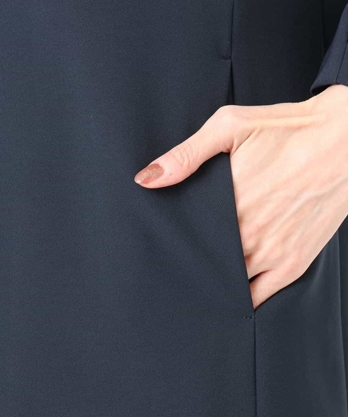 MK MICHEL KLEIN（エムケーミッシェルクラン）の「レース衿付きサックワンピース/防シワ/洗える（ワンピース・レディース・ネイビー・38）」の22枚目の写真