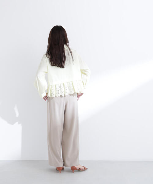 NATURAL BEAUTY BASIC(ナチュラルビューティーベーシック)の「◇エンブロイダリーヘムブラウス(シャツ/ブラウス・レディース・ブルー/オフホワイト/イエロー・FREE)」の20枚目の写真