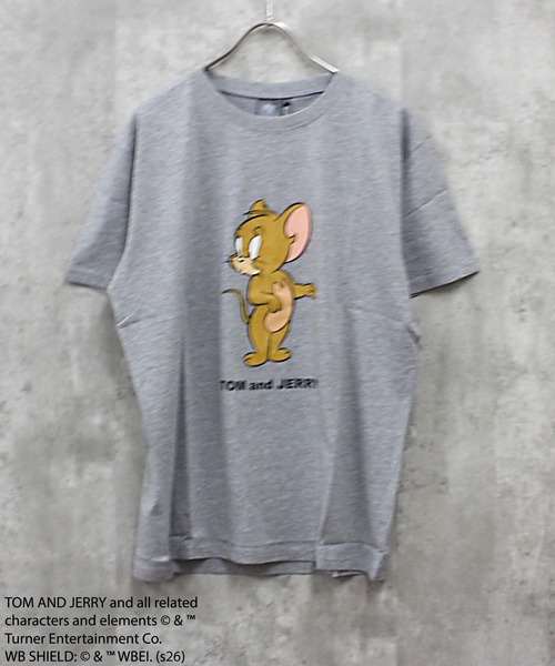 Tom＆Jerry（トムアンドジェリー）の「【TOM&JERRY/トム＆ジェリー】プリント ちょいBIG Tシャツ（Tシャツ/カットソー・メンズ・ブラック/グレー系その他/オフホワイト/杢グレー/ダークグリーン/ホワイト系その他/チャコール/ネイビー・MEDIUM/LARGE/X-LARGE）」の4枚目の写真