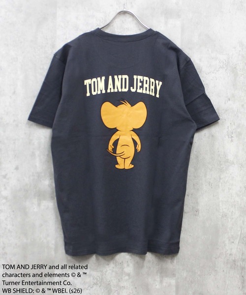 Tom＆Jerry（トムアンドジェリー）の「【TOM&JERRY/トム＆ジェリー】プリント ちょいBIG Tシャツ（Tシャツ/カットソー・メンズ・ブラック/グレー系その他/オフホワイト/杢グレー/ダークグリーン/ホワイト系その他/チャコール/ネイビー・MEDIUM/LARGE/X-LARGE）」の5枚目の写真