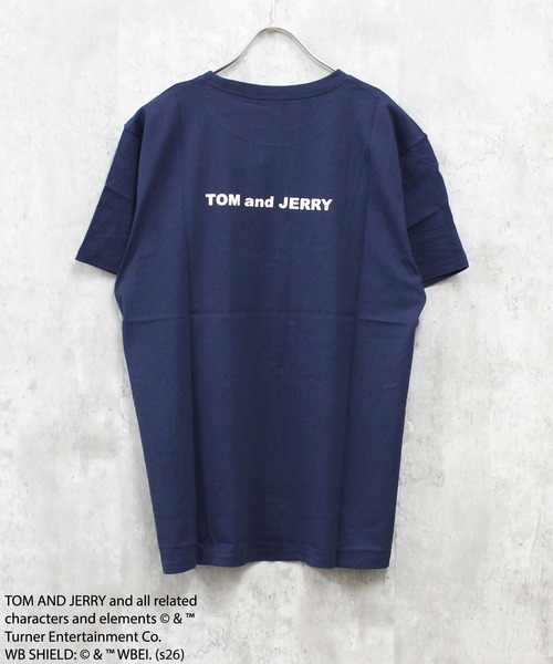 Tom＆Jerry（トムアンドジェリー）の「【TOM&JERRY/トム＆ジェリー】プリント ちょいBIG Tシャツ（Tシャツ/カットソー・メンズ・ブラック/グレー系その他/オフホワイト/杢グレー/ダークグリーン/ホワイト系その他/チャコール/ネイビー・MEDIUM/LARGE/X-LARGE）」の9枚目の写真