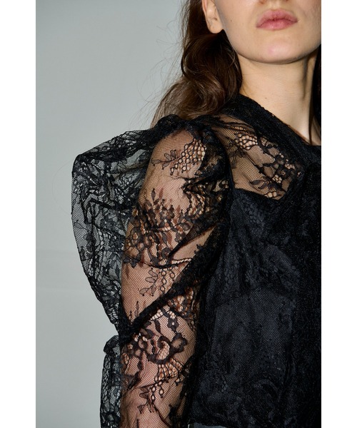 Estella.K（エステラケー）の「Cassia Lace Bow Blouce スカラップレースタイブラウス（シャツ/ブラウス・レディース・ホワイト/ブラック・FREE）」の14枚目の写真