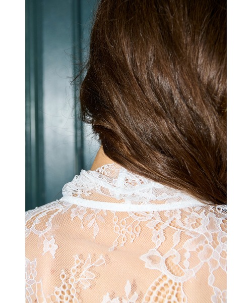 Estella.K（エステラケー）の「Cassia Lace Bow Blouce スカラップレースタイブラウス（シャツ/ブラウス・レディース・ホワイト/ブラック・FREE）」の22枚目の写真