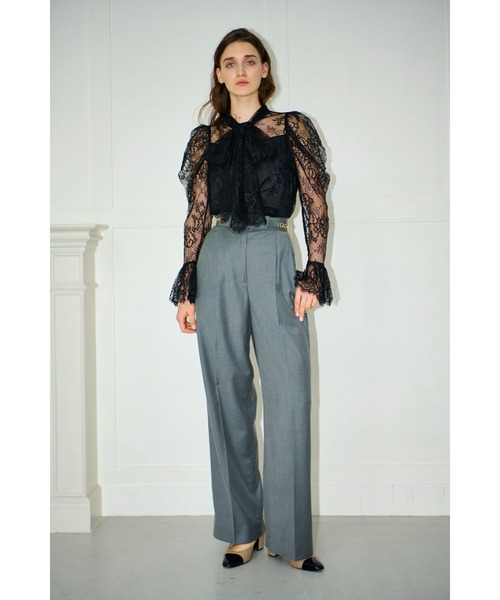 Estella.K（エステラケー）の「Cassia Lace Bow Blouce スカラップレースタイブラウス（シャツ/ブラウス・レディース・ホワイト/ブラック・FREE）」の11枚目の写真