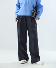 journal standard L'essage | NALYAストライプ/Doeskinワイドパンツ(スラックス)