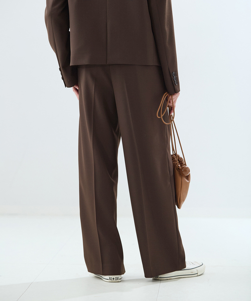 journal standard L'essage(ジャーナルスタンダードレサージュ)の「NALYAストライプ/Doeskinワイドパンツ(スラックス・レディース・ネイビー/ブラウン・38/36)」の10枚目の写真