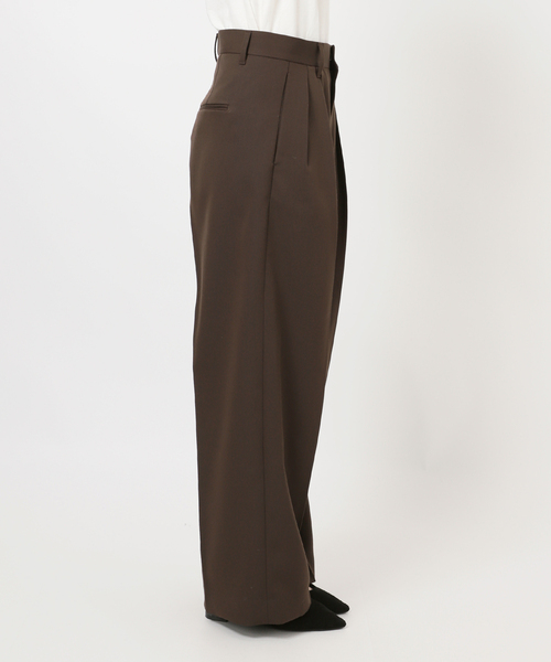 journal standard L'essage(ジャーナルスタンダードレサージュ)の「NALYAストライプ/Doeskinワイドパンツ(スラックス・レディース・ネイビー/ブラウン・38/36)」の18枚目の写真