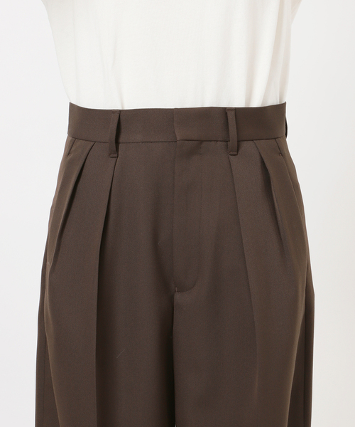 journal standard L'essage(ジャーナルスタンダードレサージュ)の「NALYAストライプ/Doeskinワイドパンツ(スラックス・レディース・ネイビー/ブラウン・38/36)」の19枚目の写真