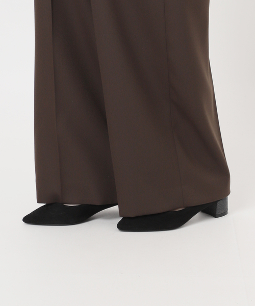 journal standard L'essage(ジャーナルスタンダードレサージュ)の「NALYAストライプ/Doeskinワイドパンツ(スラックス・レディース・ネイビー/ブラウン・38/36)」の22枚目の写真