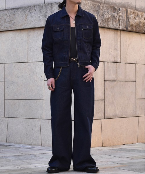 Noen(ノエン)の「ダブルジップデニムジャケット2nd.(デニムジャケット・メンズ・インディゴブルー/ブラック・X-LARGE/LARGE/MEDIUM)」の4枚目の写真