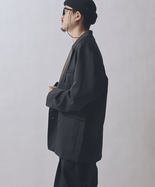 Lui's(ルイス)の「SURJENT ダブルブレストジャケット(テーラードジャケット・メンズ・ベージュ/ブラック・2/1)」の4枚目の写真