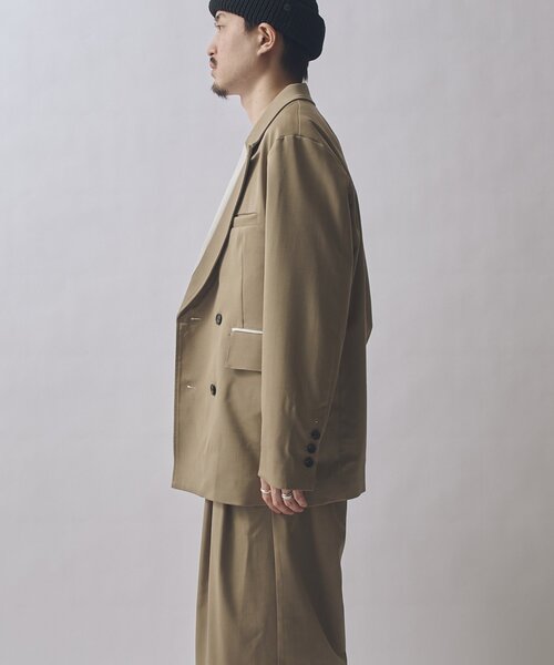 Lui's(ルイス)の「SURJENT ダブルブレストジャケット(テーラードジャケット・メンズ・ベージュ/ブラック・2/1)」の9枚目の写真